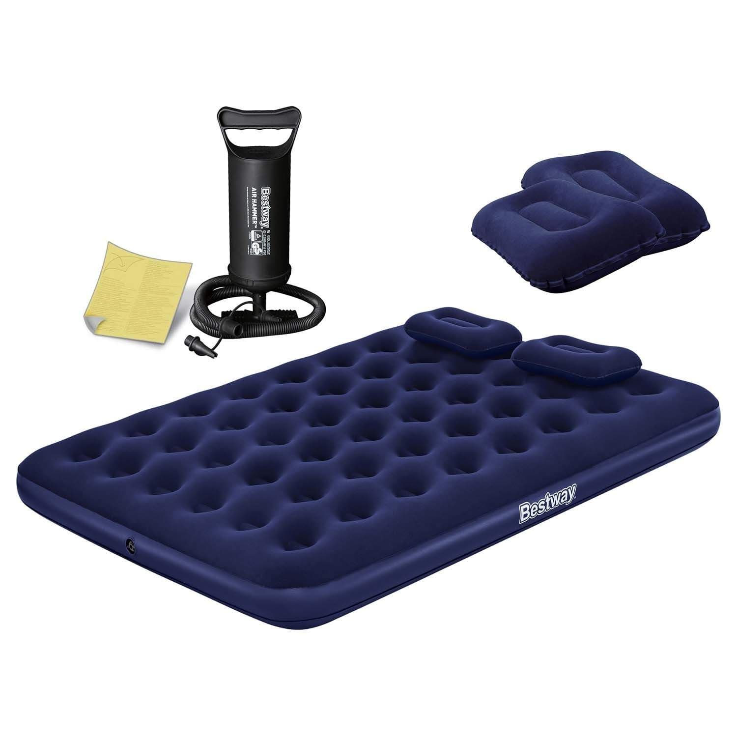 Oppblåsbar madrass 203x152x22 cm med stempelpumpe Bestway 67374