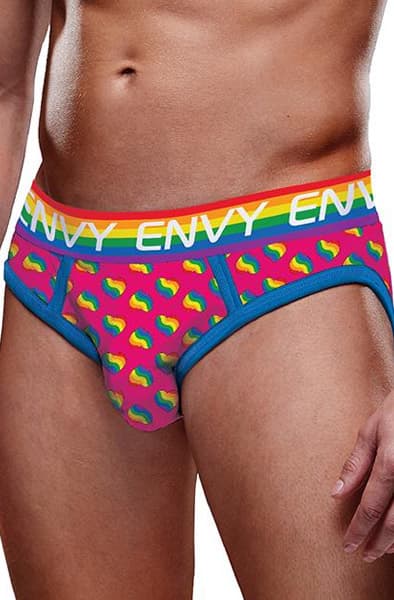 Rainbow Hearts Bubble Butt Jock - S/M