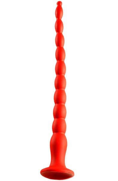 Stretch Worm Long Dildo Red 43cm